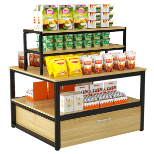 超市中岛堆头货架化妆母婴品饰品展示柜鞋店促销台图书玩具流水台
