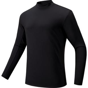 安踏零压T丨加绒半高领长袖t恤男装冬季新款简约风通勤打底衫上衣