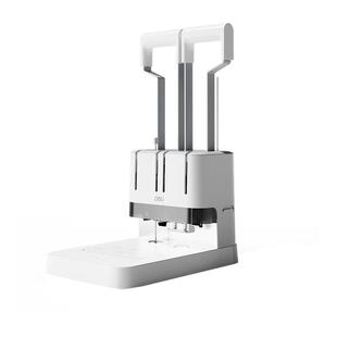 得力3876A财务凭证装订机档案办公装订专用会计文件票据手动打孔机热熔胶铆管胶管胶装打孔器凭证电动装订机