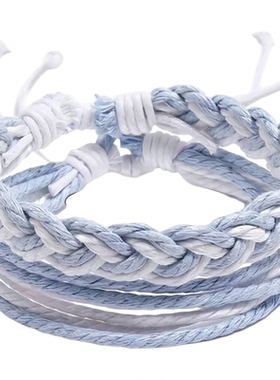 手工编织组合小众设计手绳棉麻冷