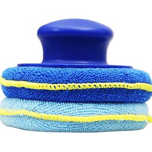 汽车打蜡海绵镀晶抛光专用工具手工轮胎上蜡神器手动手柄打腊棉块