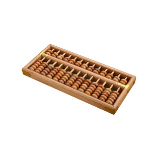 13档4号实木算盘小学生二年级课本练习算盘老师教学学习珠心算盘