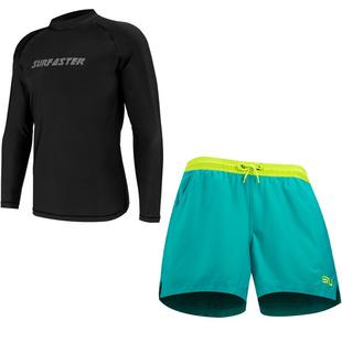 男泳衣水母服浮潜水冲浪长袖防晒沙滩海边双层游泳裤速干套装温泉