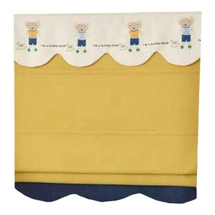 小熊男孩女孩卧室内开窗遮光罗马帘卧室飘窗窗帘儿童房卷帘升降帘