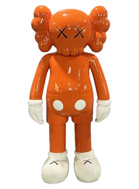 kaws玻璃钢公仔雕塑造景布置摆件