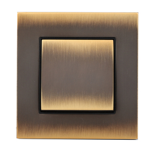 阿尔诺优雅古铜拉丝全铜开关带插座暗装墙壁装饰五孔面板家用家装