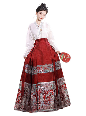织银马面裙女套装新款中式汉服