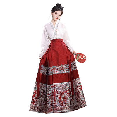 织银马面裙女套装新款中式汉服