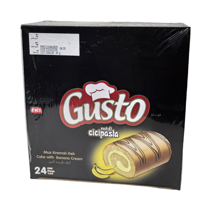 土耳其进口食品 高斯托牌香蕉奶油夹心蛋糕 960g盒装 Gusto