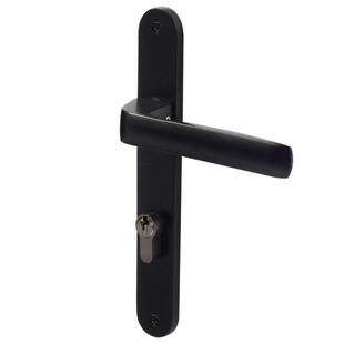 世连泰好断桥铝窄边框阳台门锁黄铜卫生间浴室双舌黑色窄面型材锁