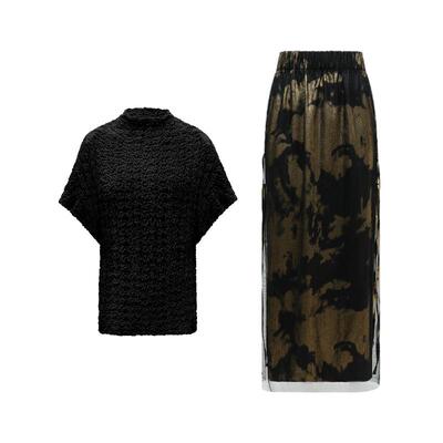 COCOBELLAT恤网纱半裙套装