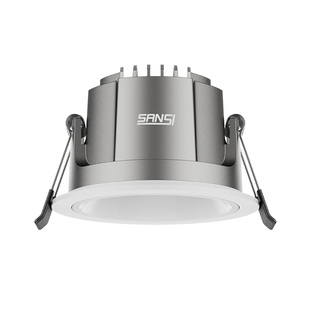 三思led金属筒射灯嵌入式天花板客厅家用高亮防眩小山丘过道筒灯