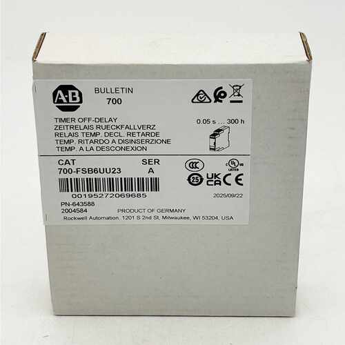 溢价-700-FSB6UU23定时继电器罗克韦尔Allen-Bra