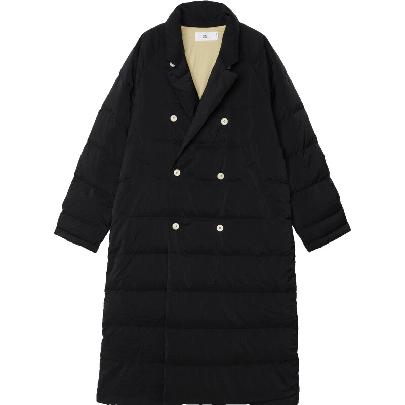 ZUCZUG尼龙布西装领长款羽绒服