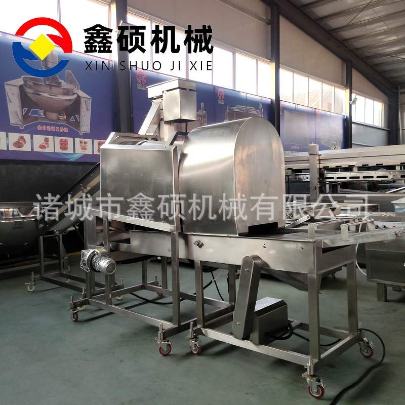 薯条上粉机 鸡腿鸡翅裹粉机 小酥肉上浆裹粉油炸全套加工设备厂家