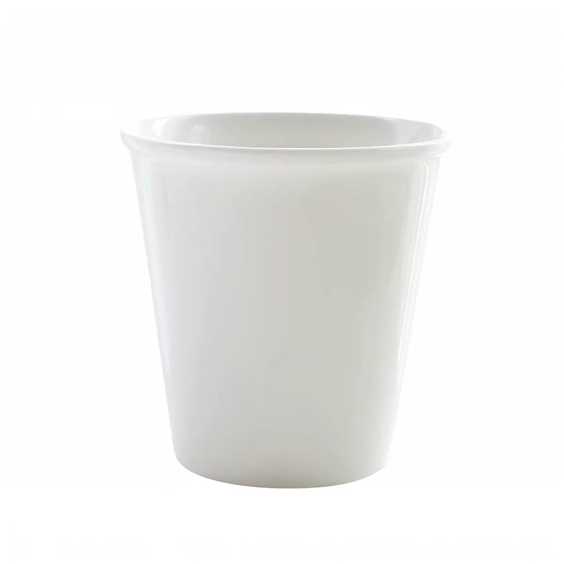 纯白仿纸杯陶瓷马克杯随手漱口杯