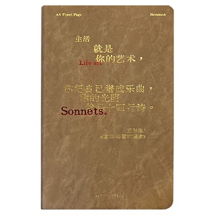 拾光软皮革烫金封面定页手账本B6记事再芸纸迷你口袋本weeks