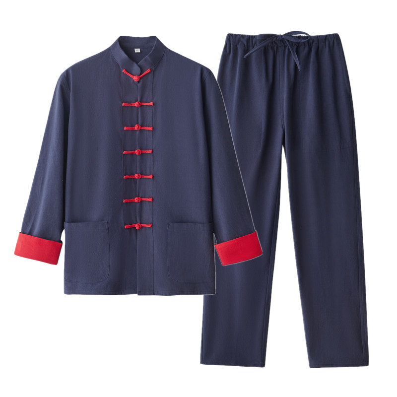 春秋唐装男外套中国风青年茶服