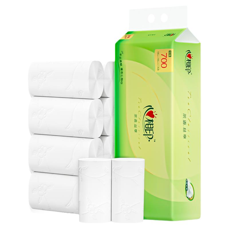 心相印茶语四层加厚卷纸纸巾30卷家用厕所手整箱实惠装纸卫生纸