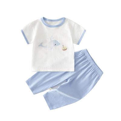 温巢婴儿衣服夏季薄款分体套装