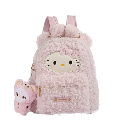 可爱HelloKitty凯蒂猫毛绒双肩包
