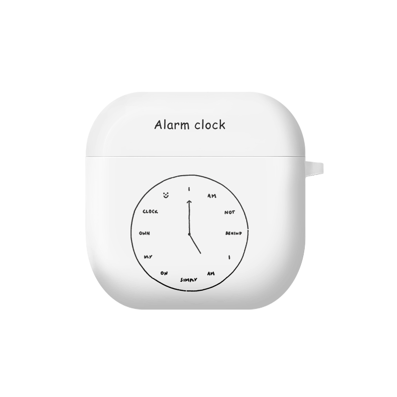 早安闹钟可爱光面AirPods耳机壳