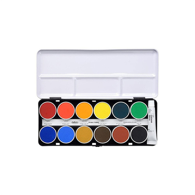 日本直邮Holbein 荷尔拜因蛋糕色柔和色彩清晰不透明水彩饼套装