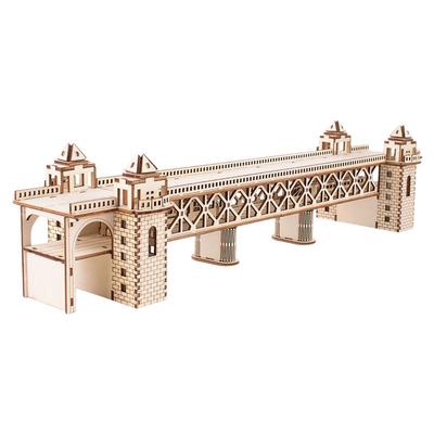 木质长江大桥手工diy拼装3D模型