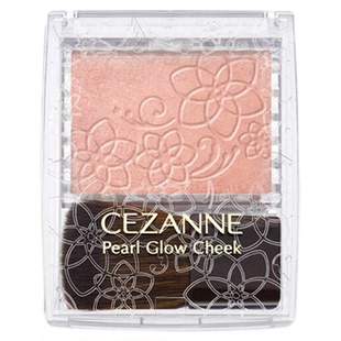 日本 Cezanne倩诗丽单色珍珠高光提亮自然立体腮红香槟色生姜平替