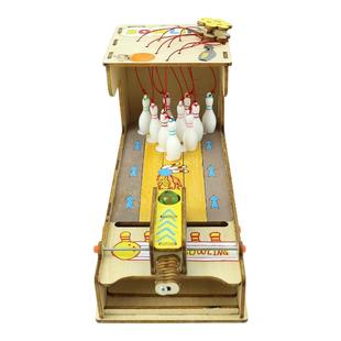 科学小实验保龄球益智早教亲子竞技互动木制桌面玩具科技小发明