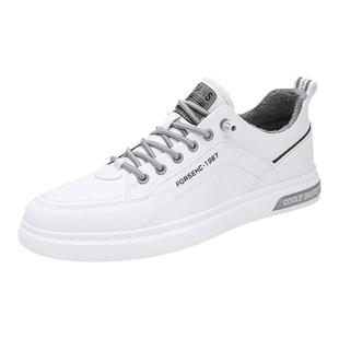 男鞋冬季加绒棉鞋一脚蹬平板鞋男士休闲皮鞋工作防水运动小白潮鞋