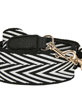 真皮肩带帆布宽包带彩色编织