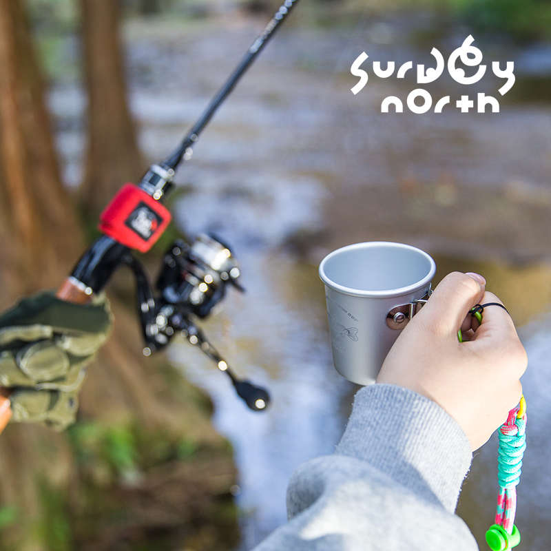 露营野餐纯铝便携折叠水杯咖啡杯户外野营杯轻茶杯马克杯可装沸水
