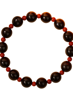 本命年小叶紫檀手串真品印度天然檀木手链女款木质南红文玩女款