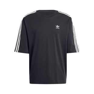 阿迪达斯三叶草夏男短袖T恤圆领上衣运动休闲上装三条纹IZ1832