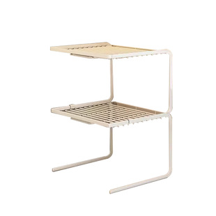 橱柜分层架厨房锅架置物架灶台餐具收纳架水槽下双层锅子分隔架