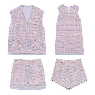 NancyCavally彩虹糖马甲四件套