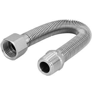 4分内外丝304不锈钢波纹管热水器马桶进水管延长管内外牙金属软管