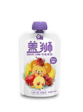 盖狮100%纯水果泥小小智慧树冠名
