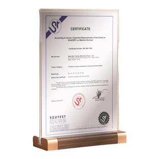 荣誉证件书台牌装裱收纳授权台卡a4亚克力双面定制奖状展示框桌面摆台a5高档实木工商资质专利结业证书立式牌