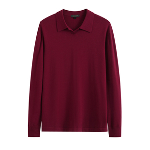 PLUS CRASH25FW冬季新款100%极细美丽诺羊毛海鸥领无缝针织羊毛衫