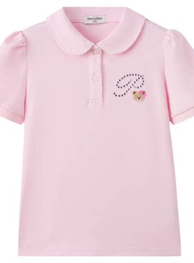 【全棉】PawinPaw卡通小熊童装26年夏季新款女童女宝宝短袖POLO
