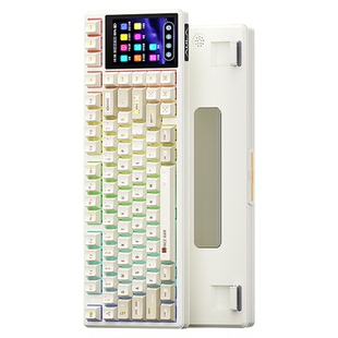 aula狼蛛L99无线三模客制化机械键盘热插拔智能屏显游戏电竞csgo