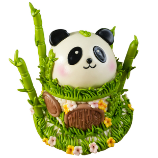 盖盖有口福宝宝满月百天周岁抓周儿童卡通生日馒头熊猫花馍馍面点