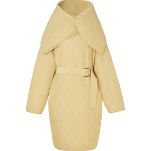 【折扣】Norma Kamali 女士秋冬披风效果绗缝软壳面料外套