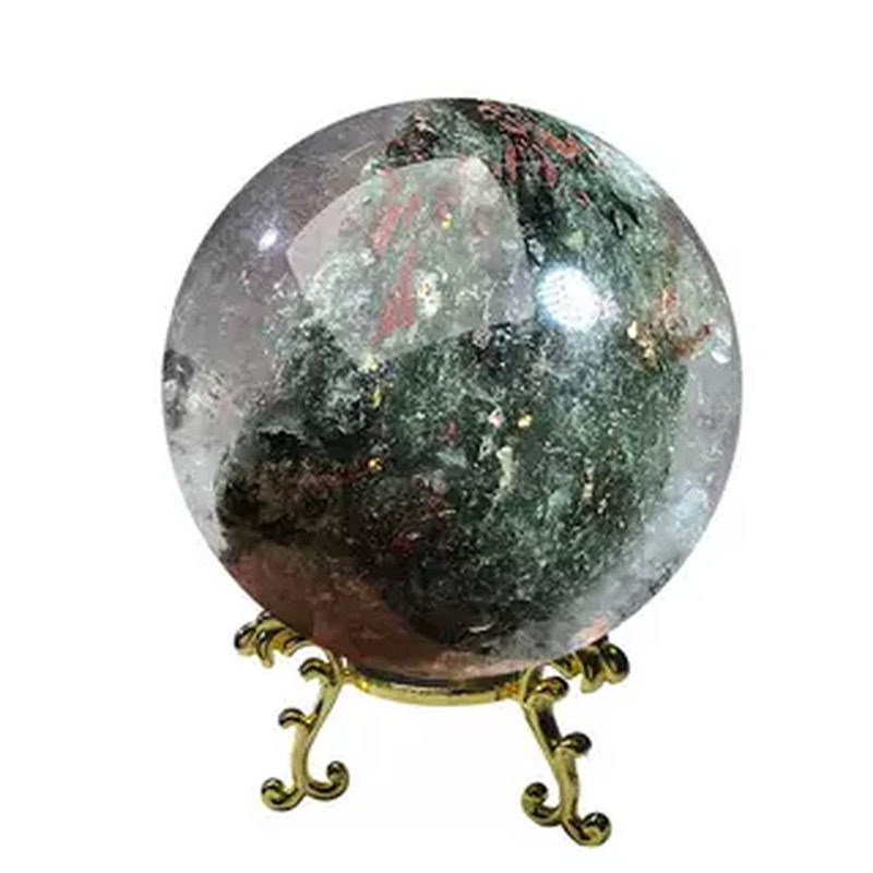 天然四季绿幽灵聚宝盆彩虹金字塔
