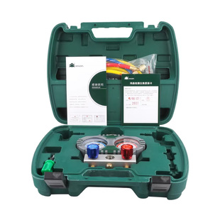 鸿森HS-S60-102家用空调R410A/R32双表组加氟加液表冷媒雪压力表