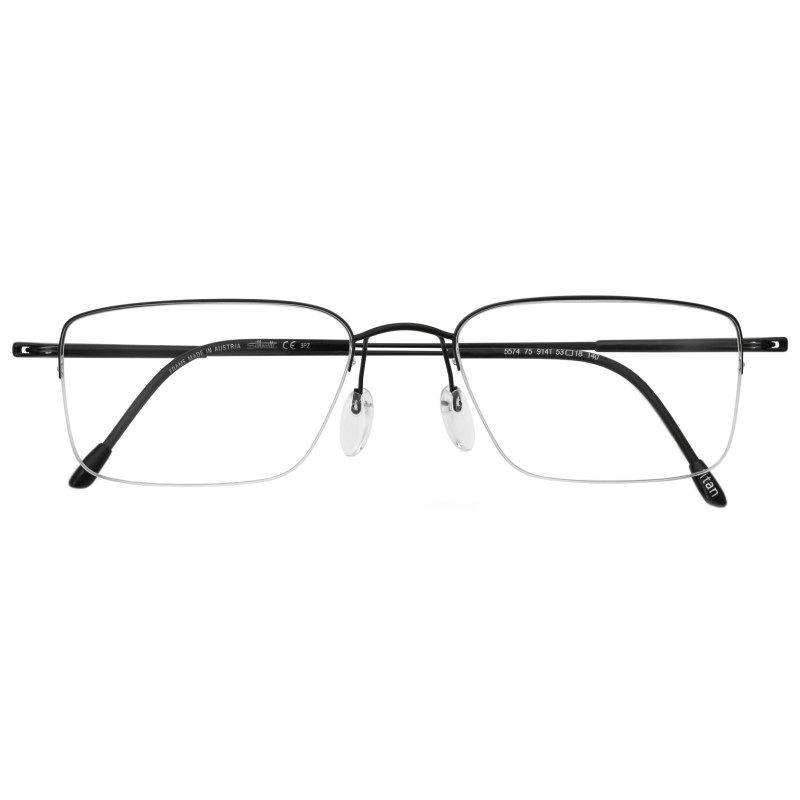 诗乐眼镜架无螺丝纯钛超轻商务斯文半框方形眼镜框男近视可配5574