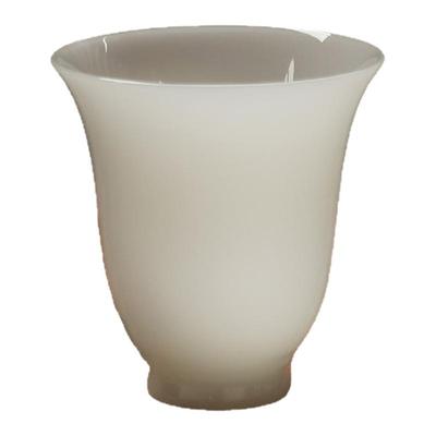 璞玉风铃杯德化冰种玉瓷