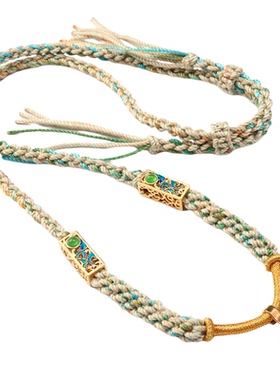 泰伽藏式手工精编佛牌绳男女